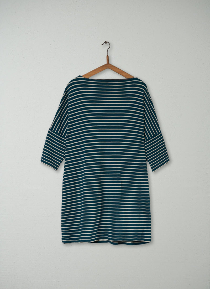 Reworn Breton Stripe Dress Size 14 (270) | Multi