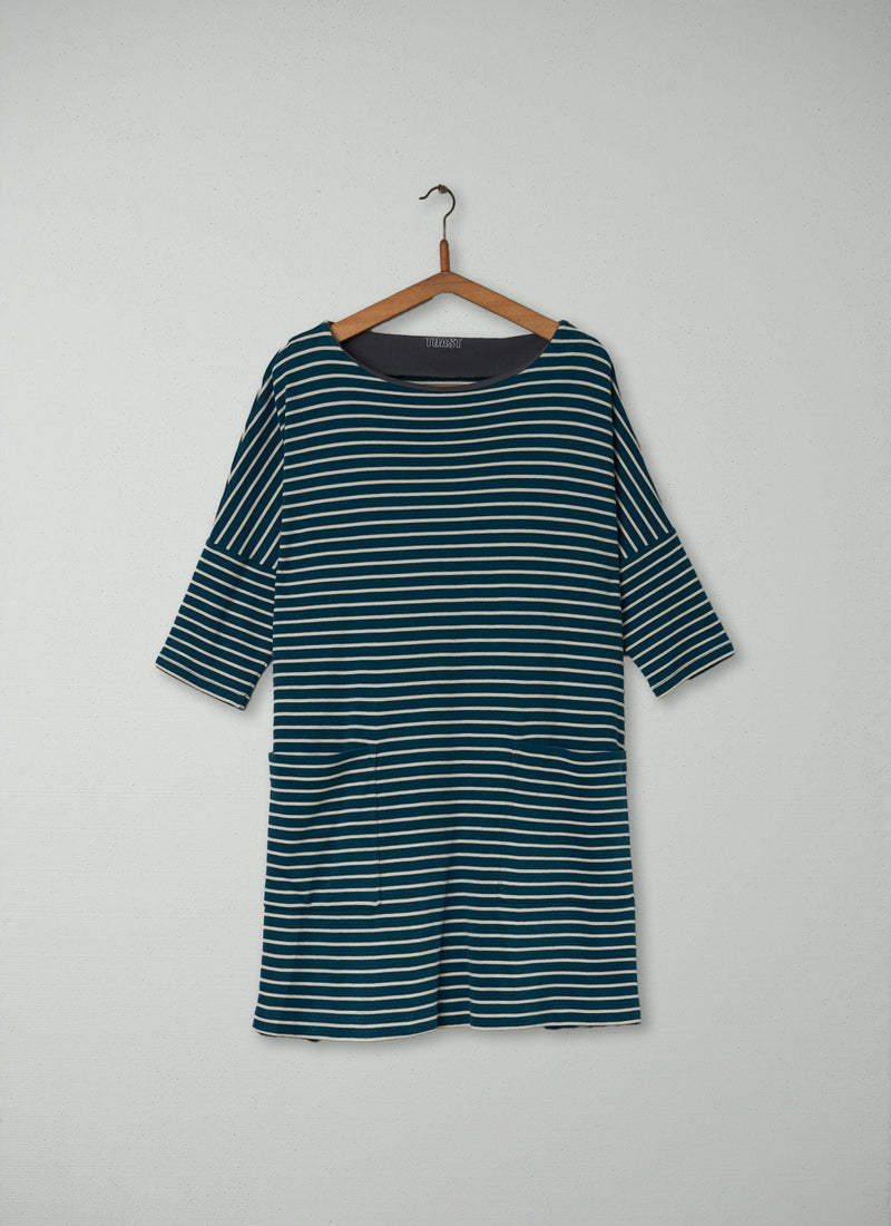 Reworn Breton Stripe Dress Size 14 (270) | Multi