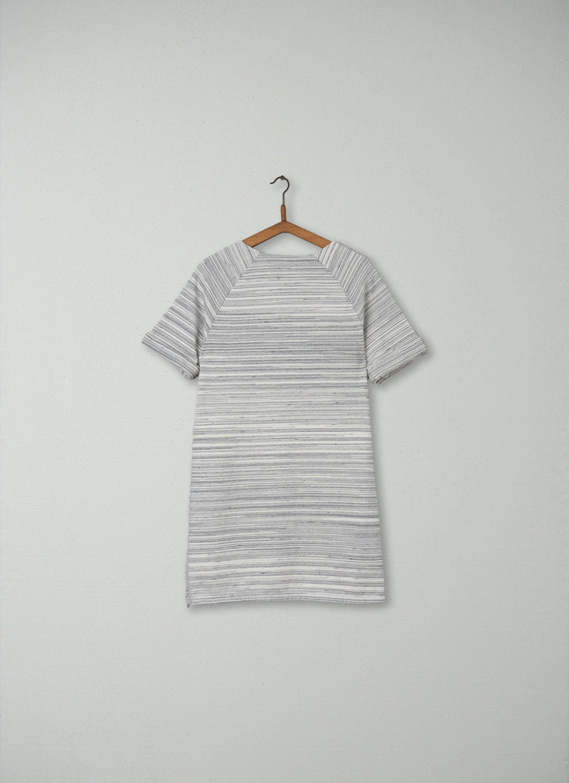 Reworn Aki Dress Size 6 (217) | Ecru/Grey