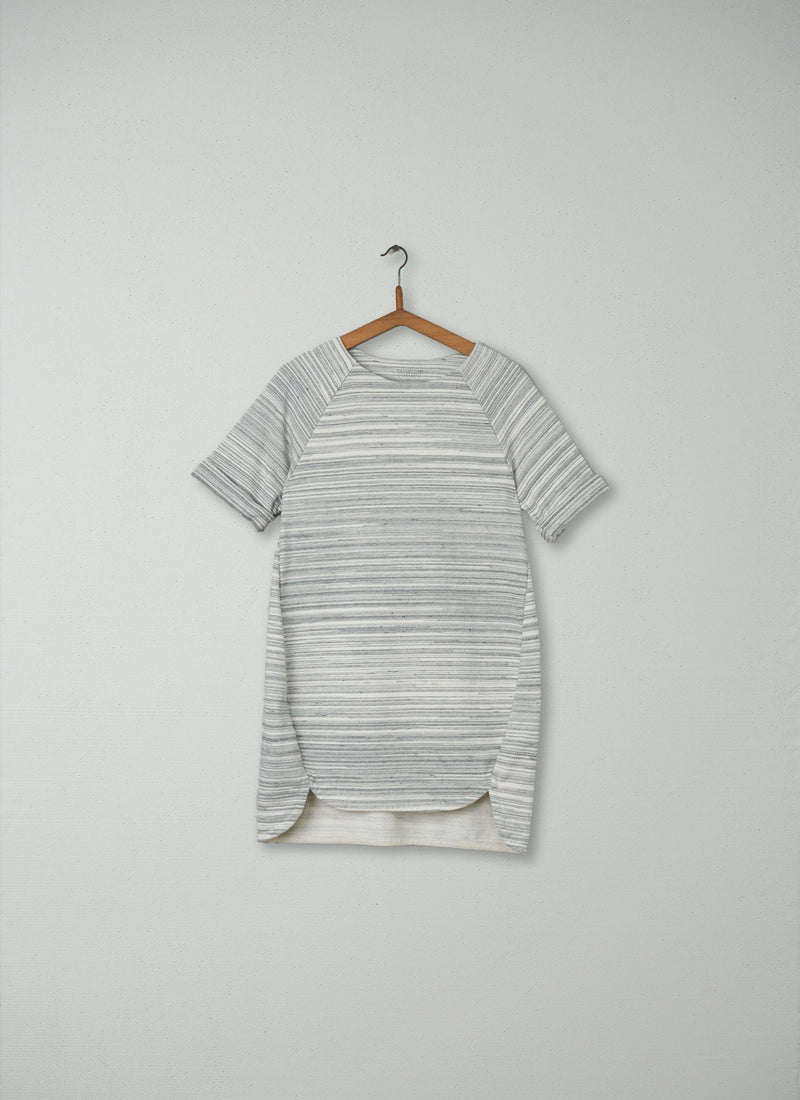 Reworn Aki Dress Size 6 (217) | Ecru/Grey