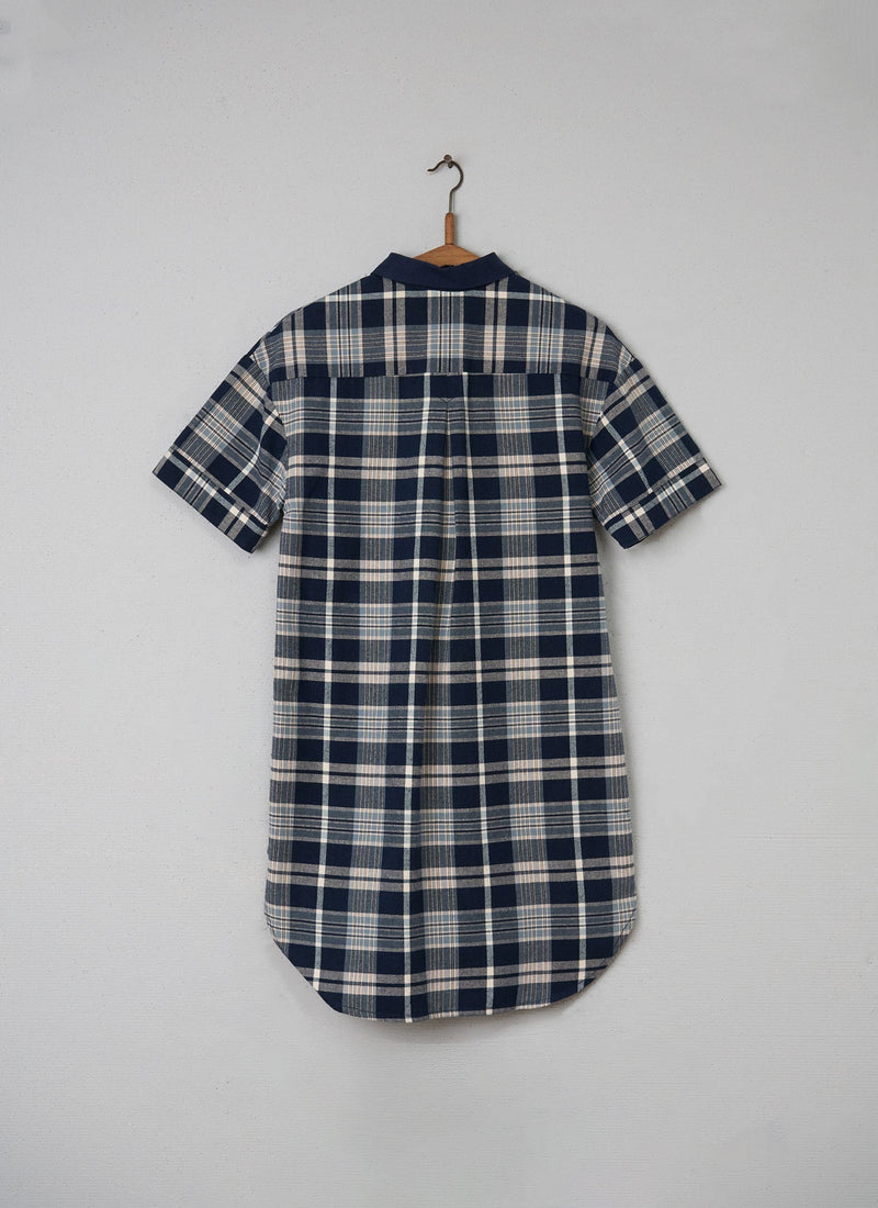 Reworn Check Tunic Dress Size 10 (087) | Multi
