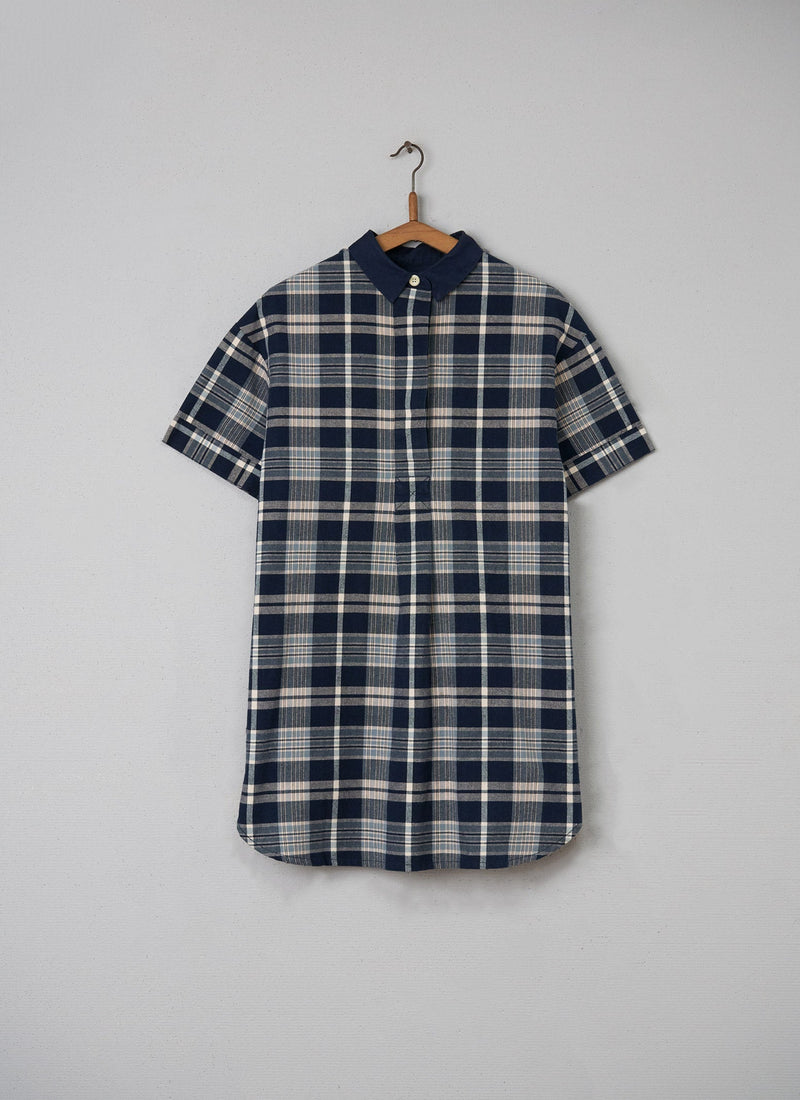 Reworn Check Tunic Dress Size 10 (087) | Multi