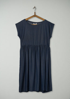 Reworn Yuka Dress Size 16 (754) | Blue Grey