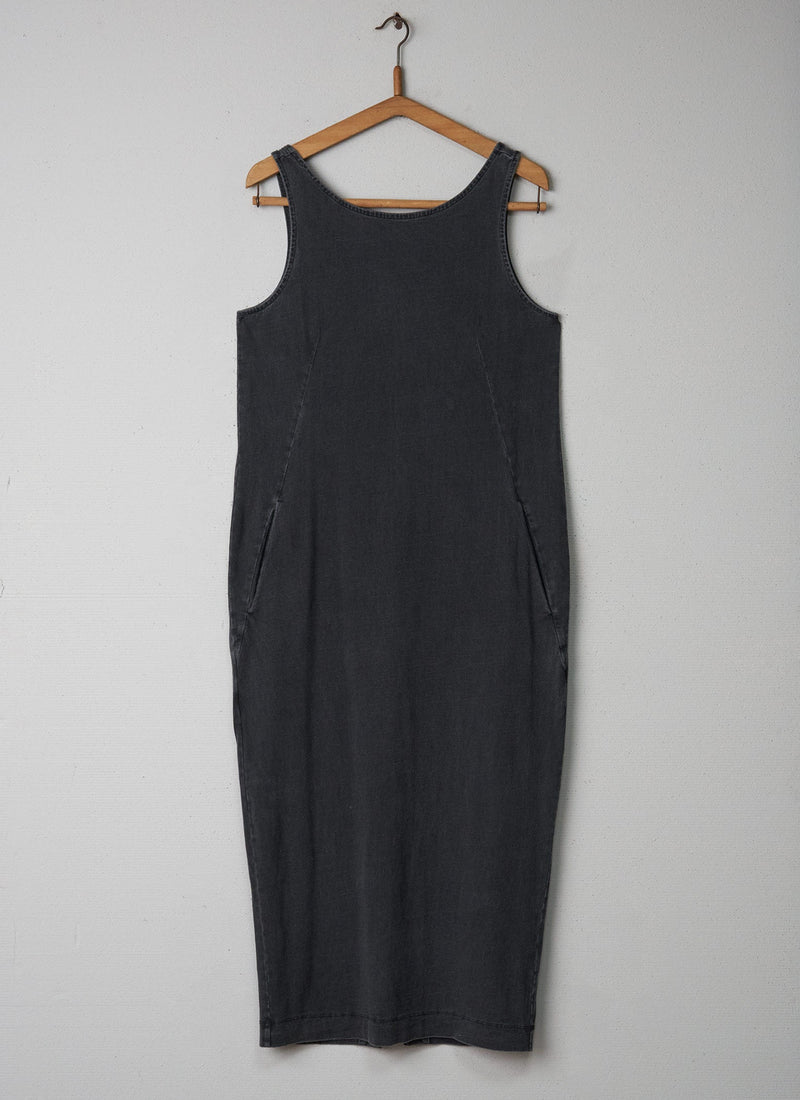 Reworn Jersey Dress Size 10 (032) | Washed Black