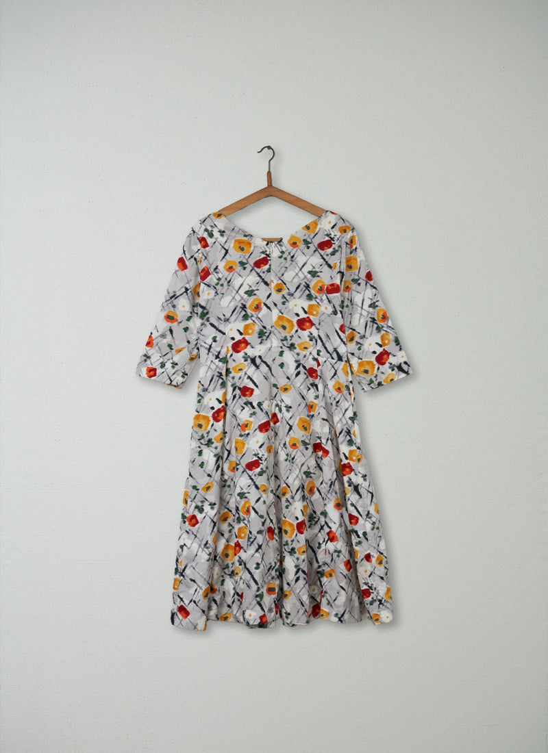 Reworn Abstract Print Dress Size 12 (223) | Multi