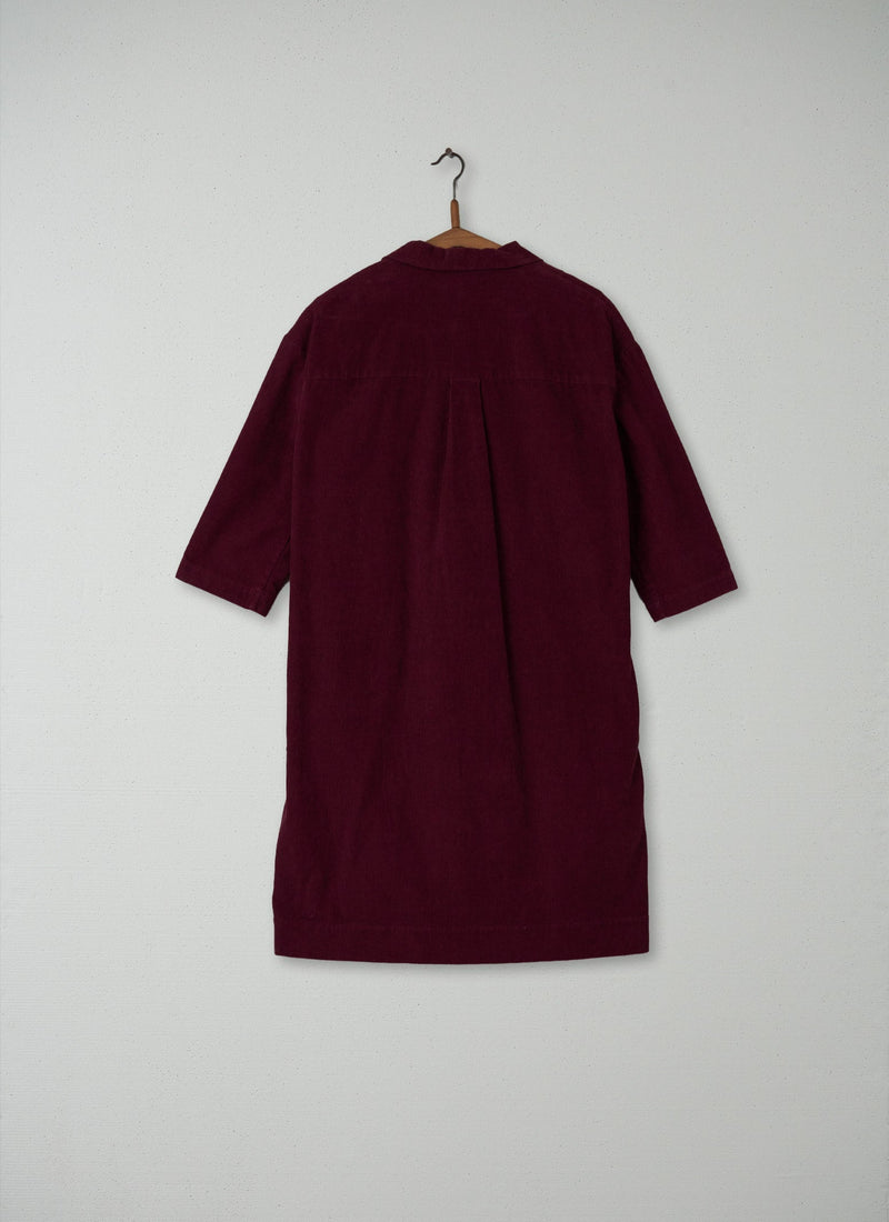 Reworn Elvire Shirt Dress Size 10 (153) | Berry