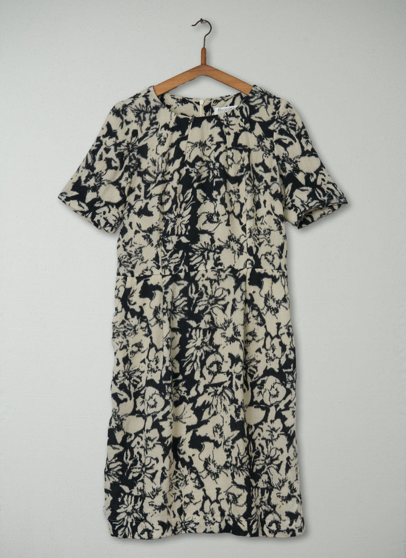 Reworn Inked Floral Dress Size 14 (1183) | Multi