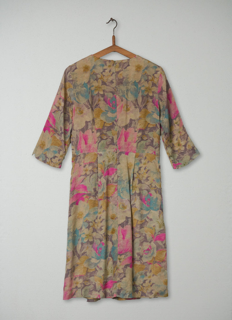 Reworn Watercolour Print Dress Size 8 (146) | Multi