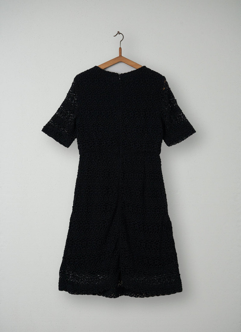 Reworn Lace Dress Size 12 (113) | Black