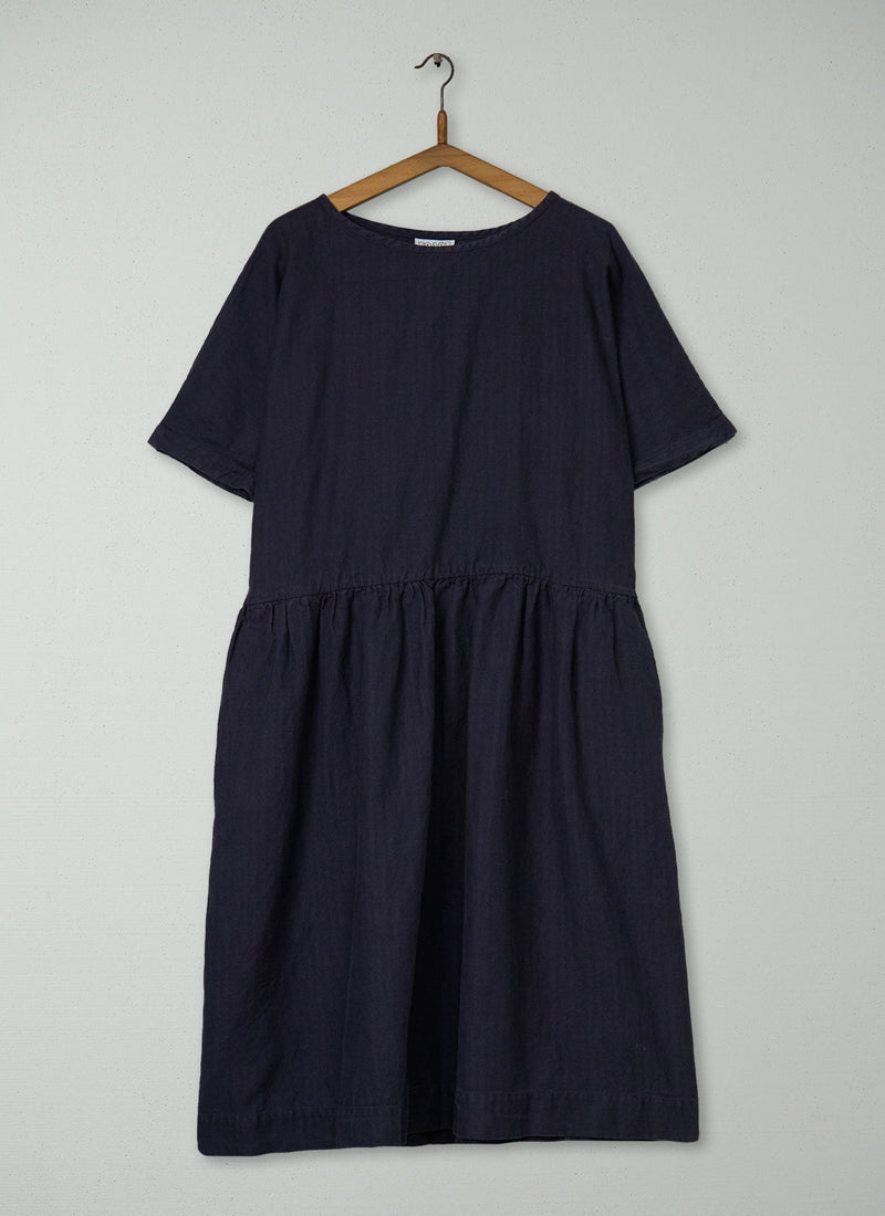 Reworn Gathered Waist Dress Size 14 (1669) | Petrol