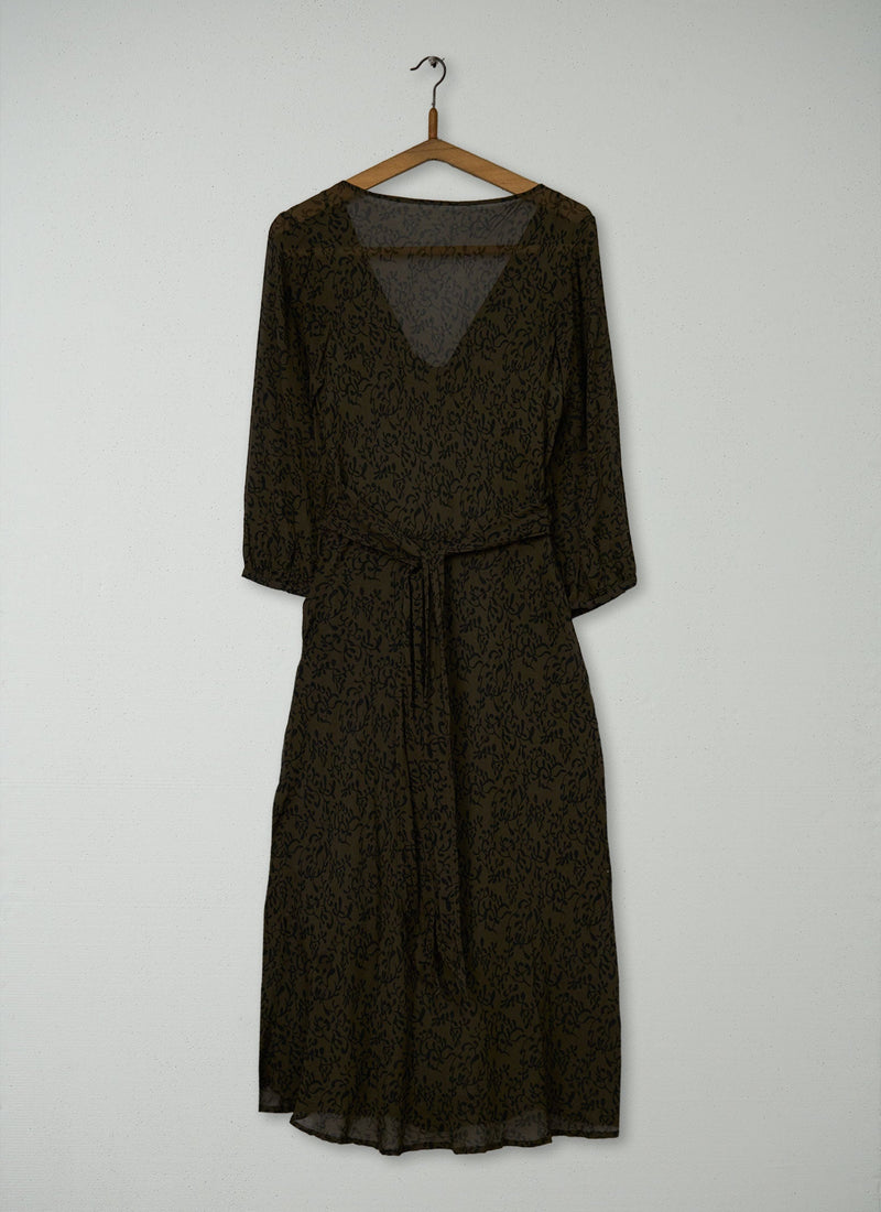 Reworn Fern Print Dress Size 12 (1571) | Multi