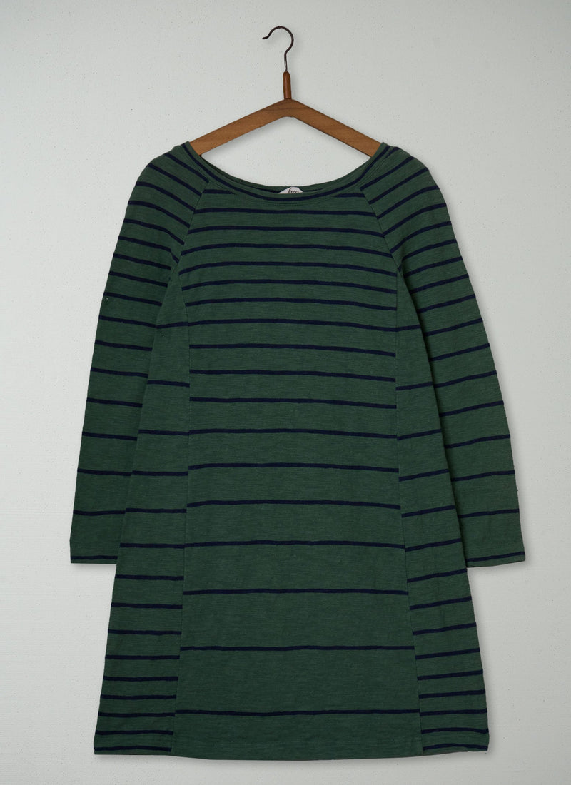 Reworn Slub Cotton Stripe Jersey Dress Size 8 (2023) | Multi