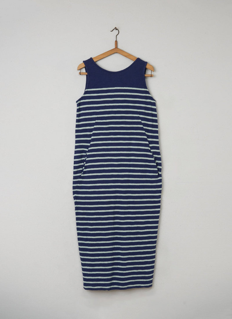Reworn Stripe Lydia Size 10 (088) | Indigo
