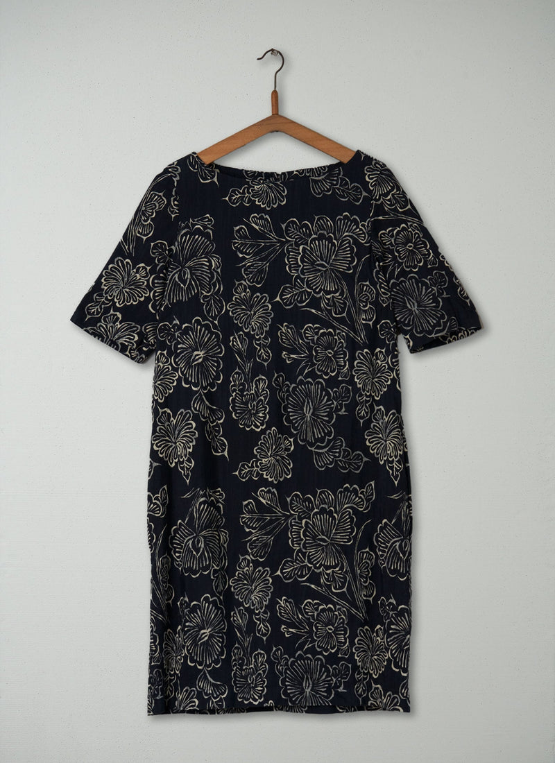 Reworn Batik Print Dress Size 10 (514) | Multi