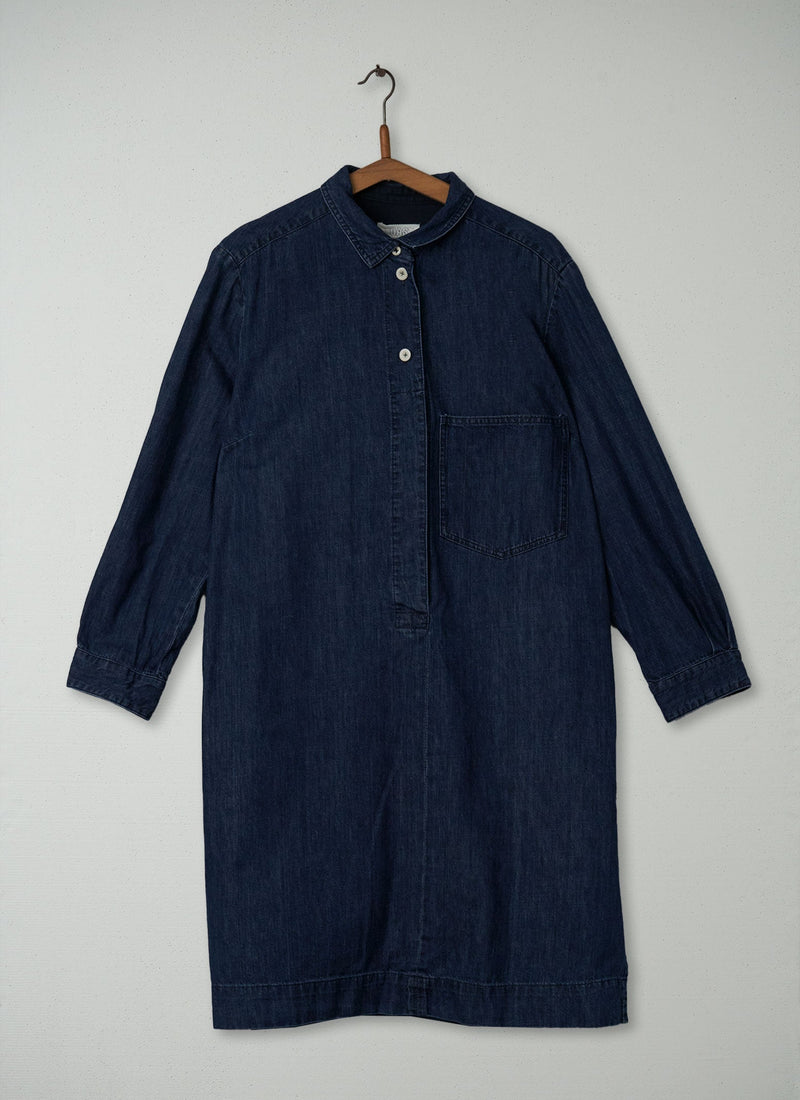 Reworn Denim Shirt Dress Size 16 (300) | Indigo