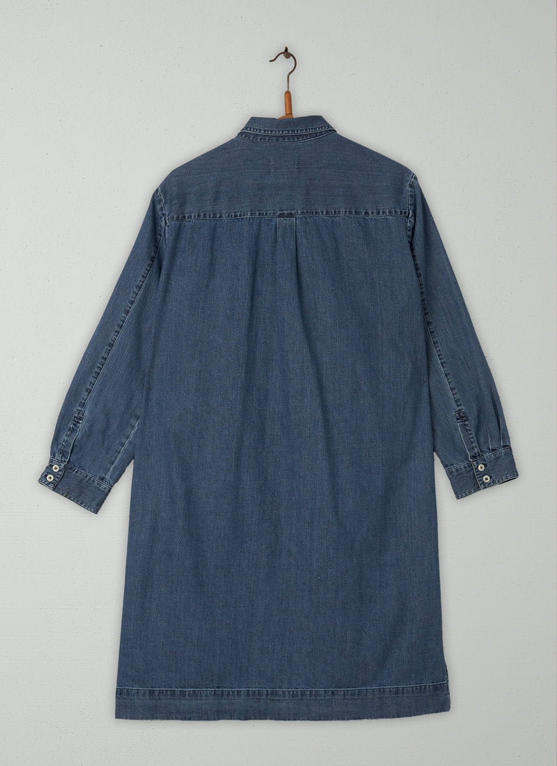 Reworn Denim Shirt Dress Size 18 (389) | Indigo