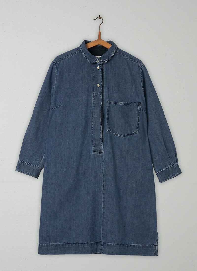 Reworn Denim Shirt Dress Size 18 (389) | Indigo