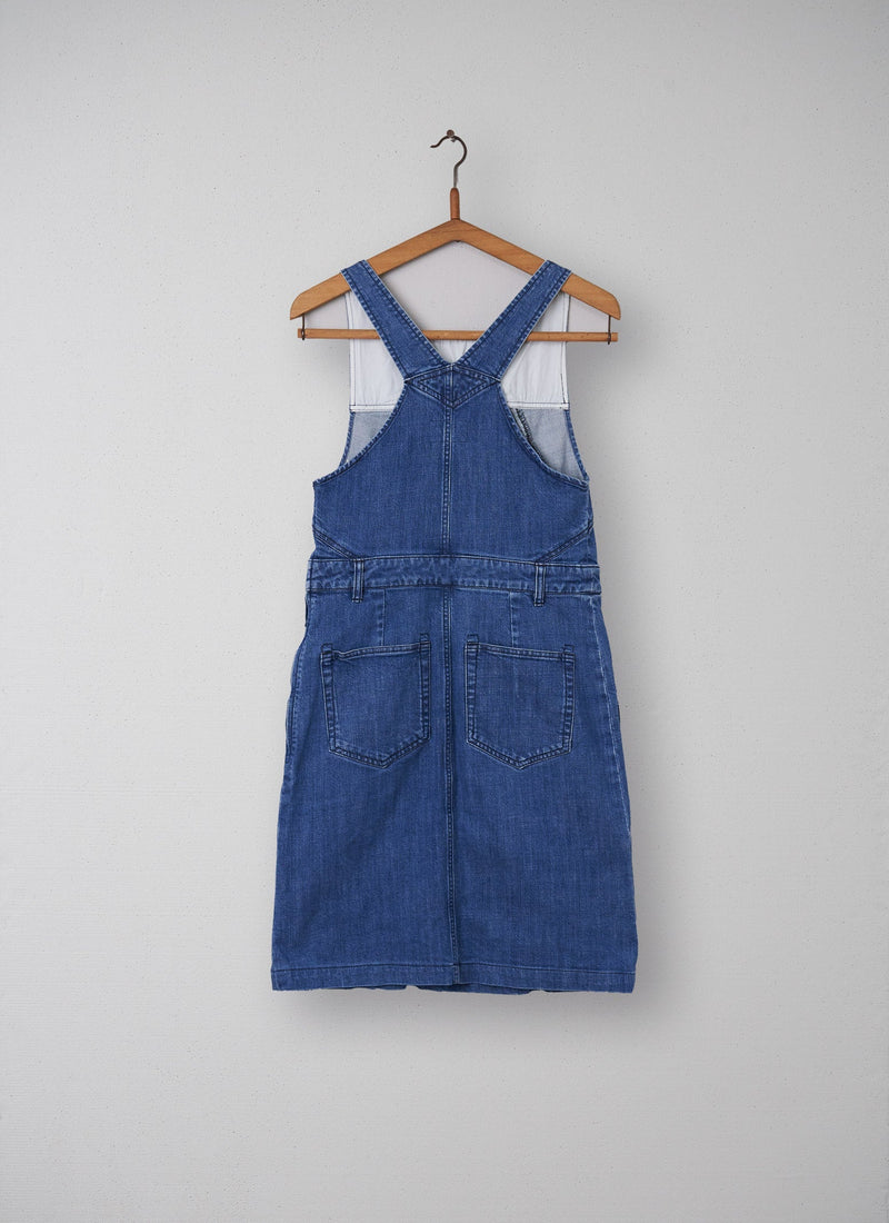 Reworn Pinafore Dress Size 6 (109) | Washed Indigo