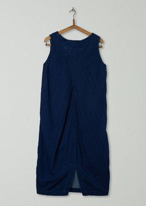 Reworn Herringbone Cross Back Dress Size 12 (689) | Indigo