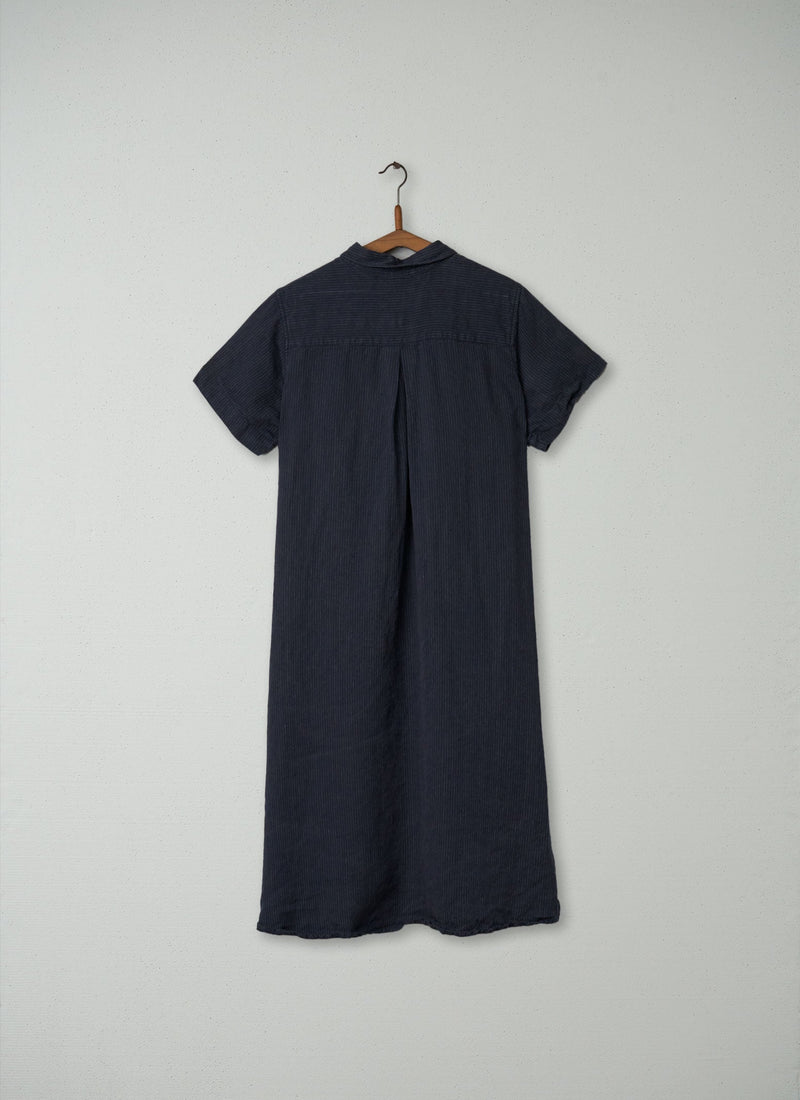 Reworn Swingy Shirt Dress Size 12 (266) | Navy