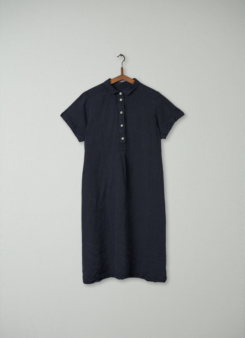 Reworn Swingy Shirt Dress Size 12 (266) | Navy