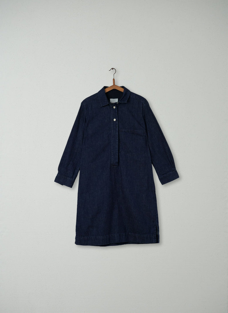 Reworn Denim Shirt Dress Size 12 (224) | Indigo
