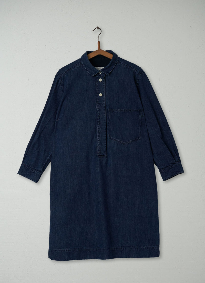 Reworn Denim Shirt Dress Size 16 (289) | Indigo