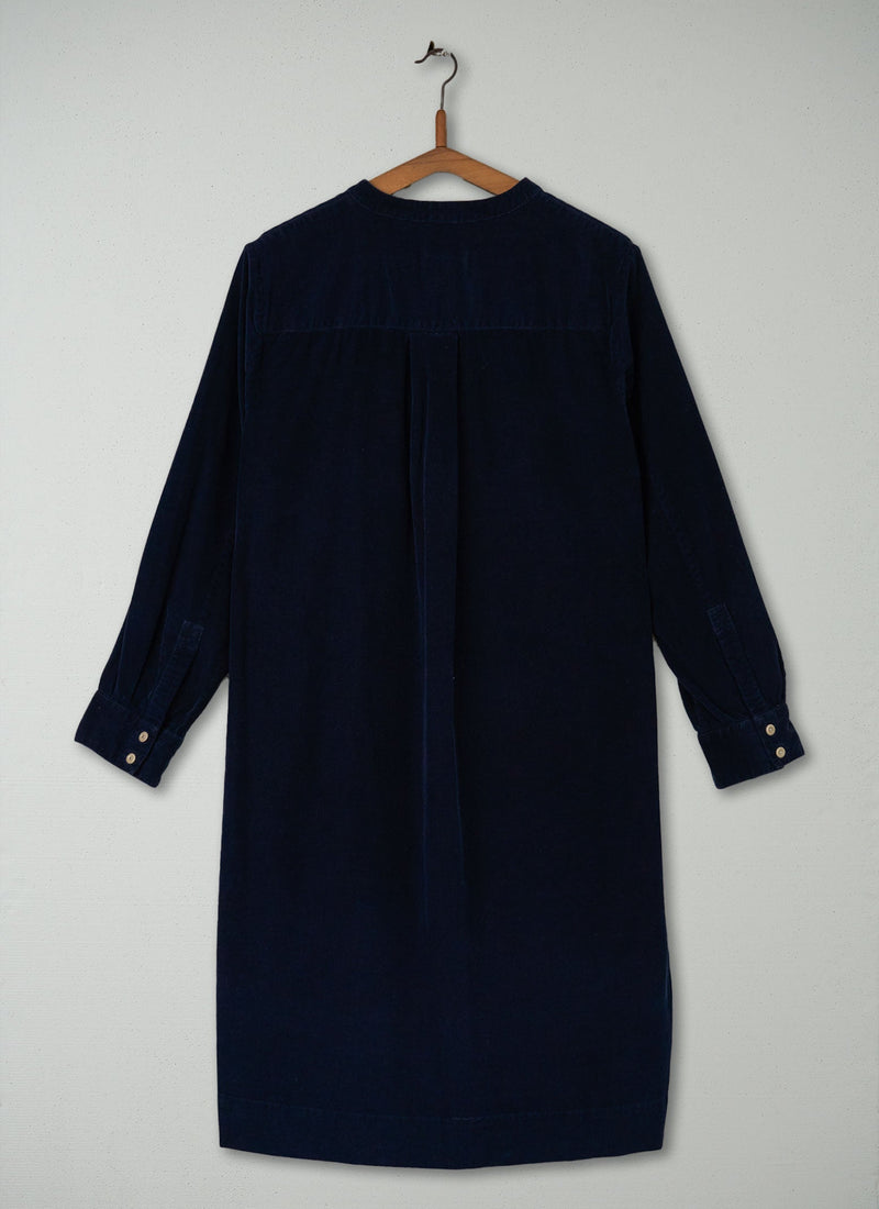 Reworn Needlecord Dress Size 12 (466) | Navy