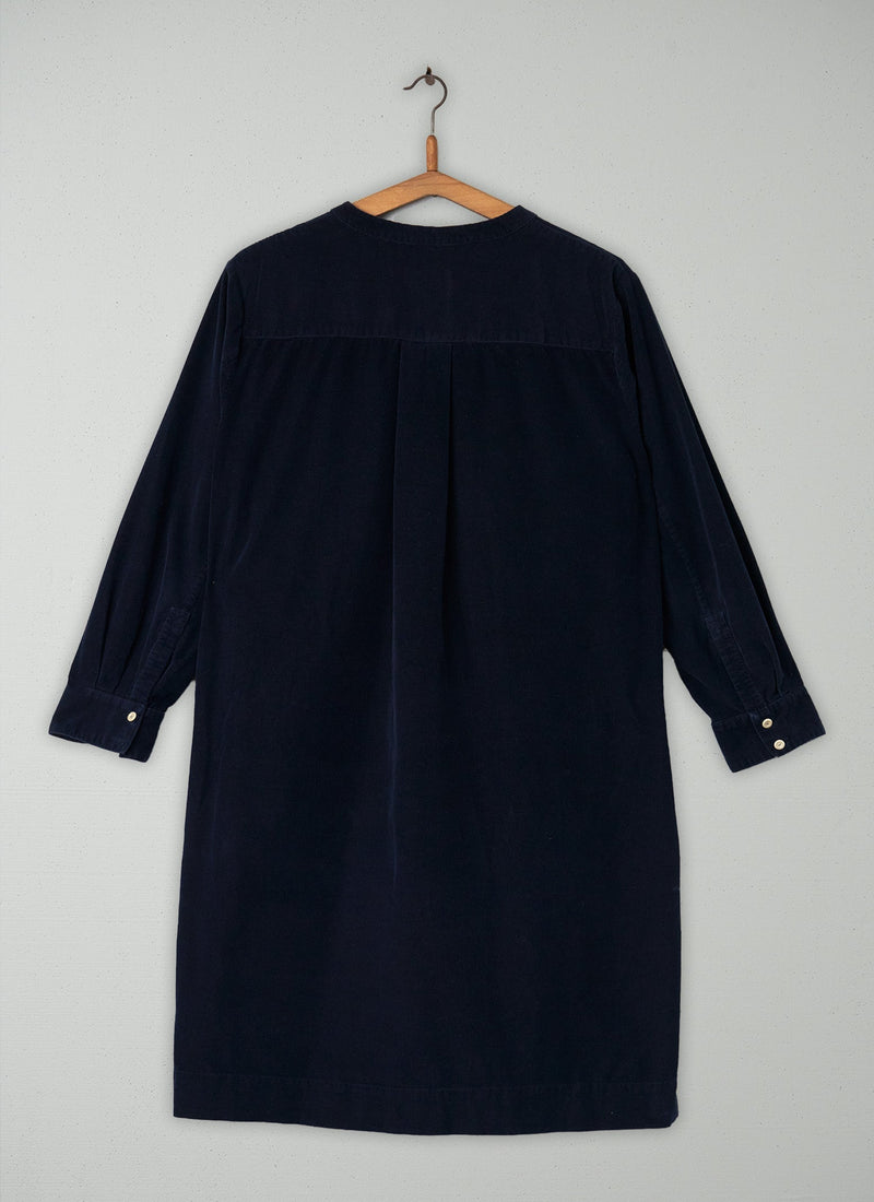 Reworn Needlecord Dress Size 16 (388) | Navy