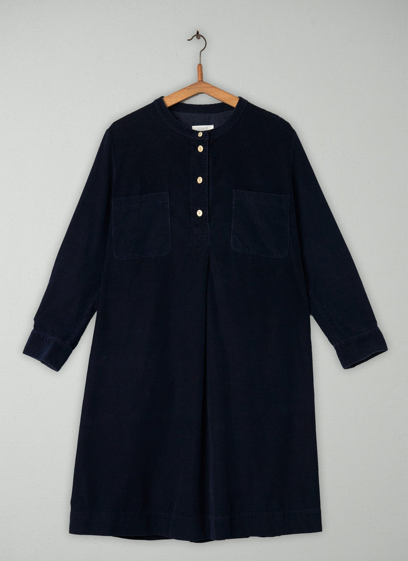 Reworn Needlecord Dress Size 16 (388) | Navy