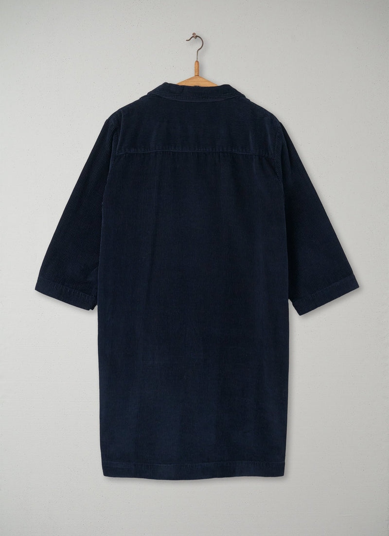 Reworn Cord Tunic Dress Size 18 (070) | Navy