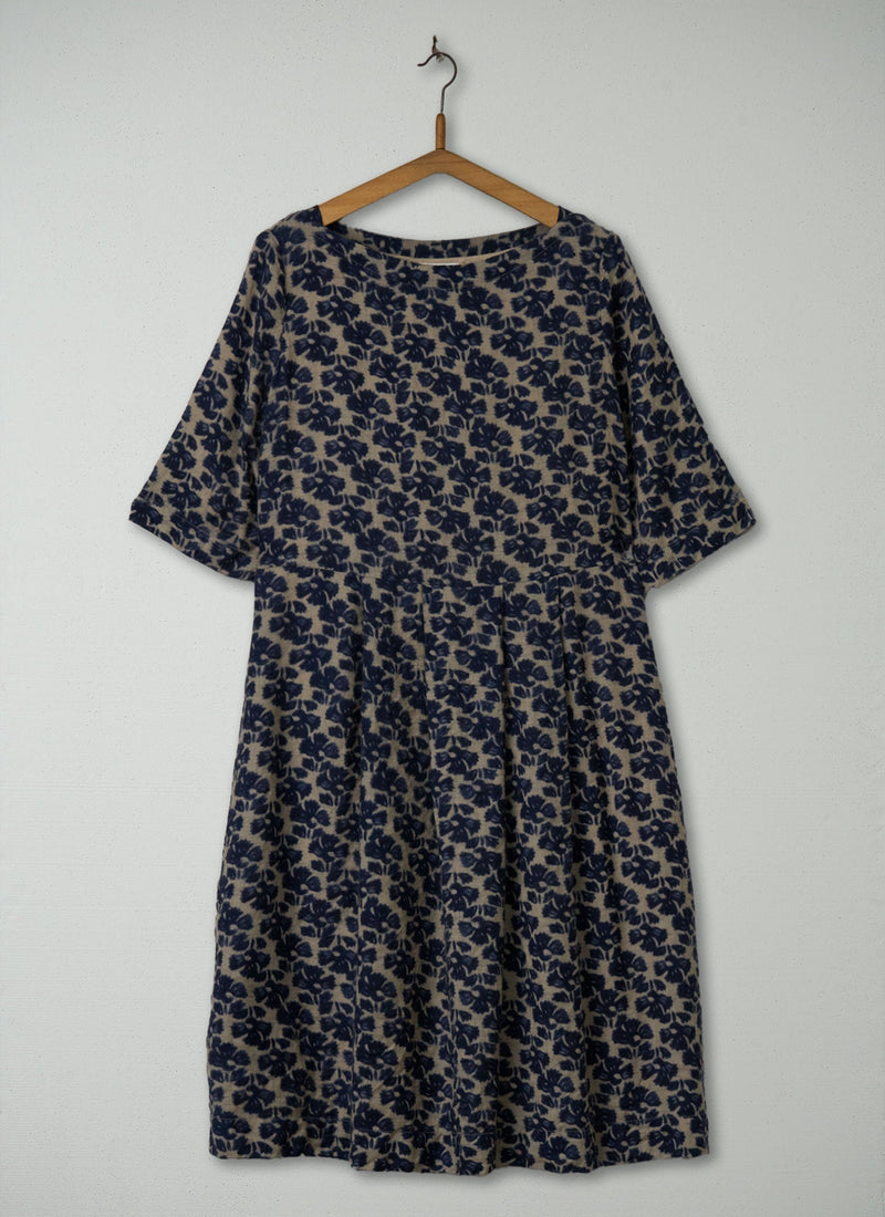 Reworn Painted Flower Wool Dress Size 16 (1182) | Multi