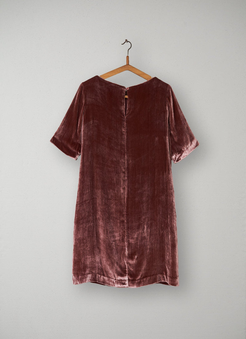 Reworn Silk Velvet Tunic Size 10 (106) | Blush