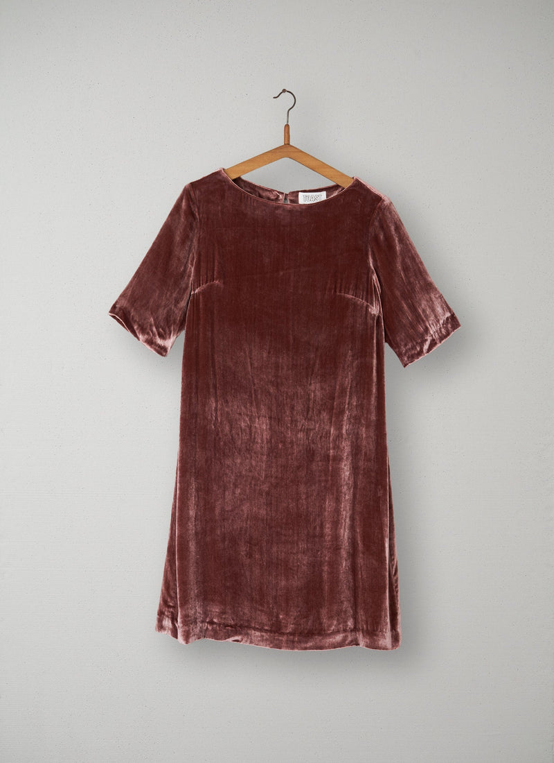 Reworn Silk Velvet Tunic Size 10 (106) | Blush