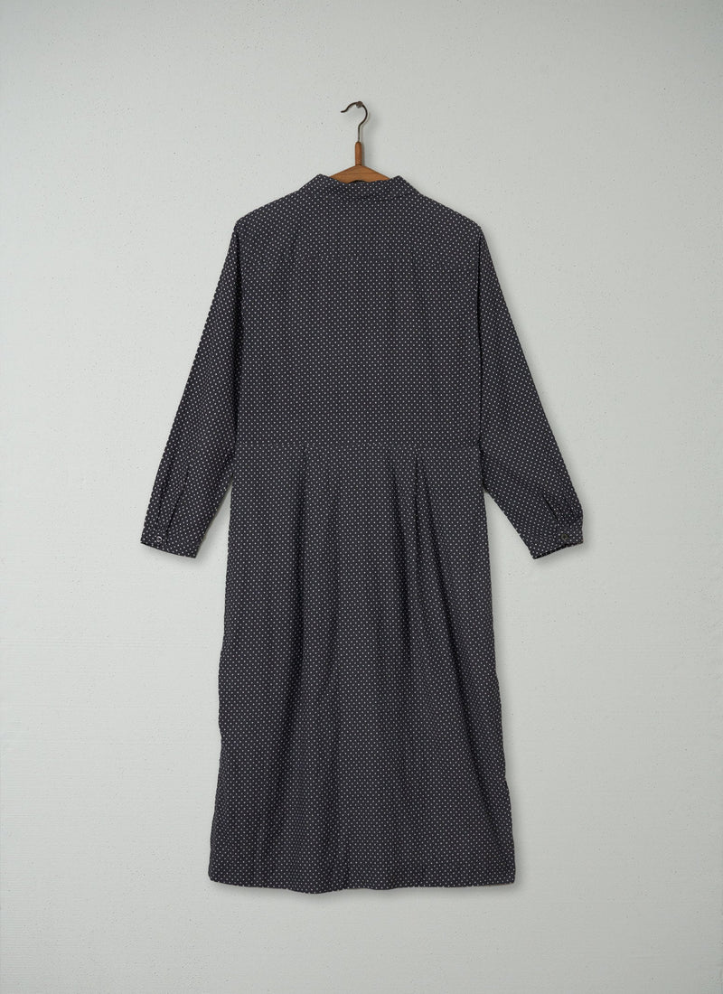 Reworn Dash Print Dress Size 12 (205) | Dark Grey
