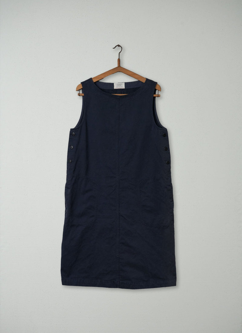 Reworn Cotton Shift Dress Size 12 (265) | Navy