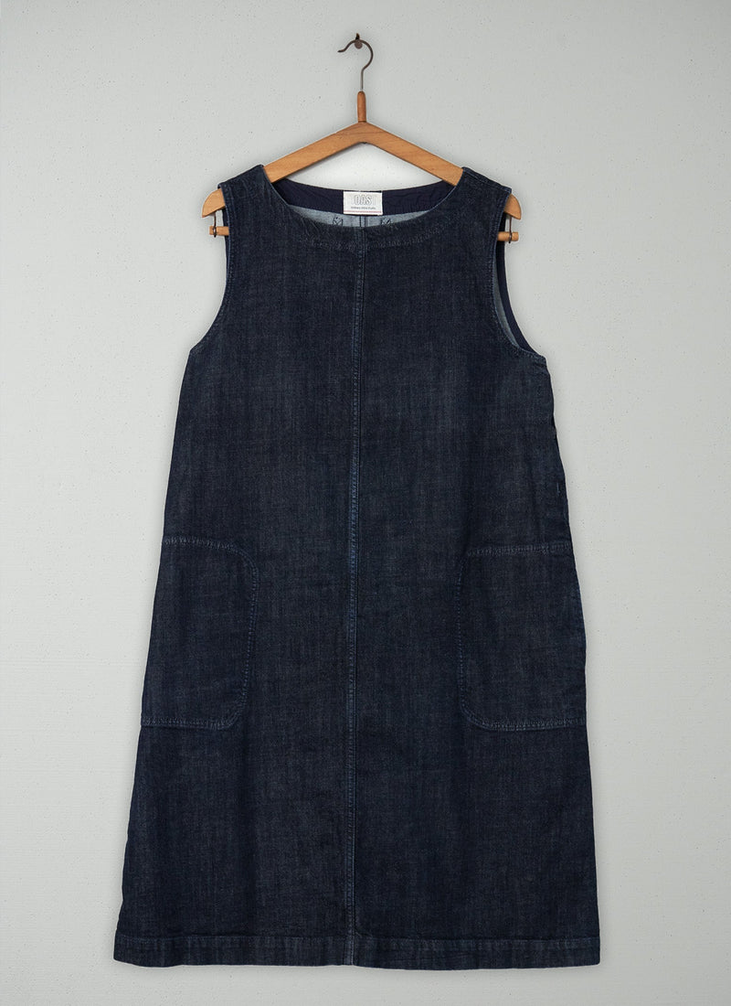 Reworn Sleeveless Workwear Dress Size 16 (392) | Indigo