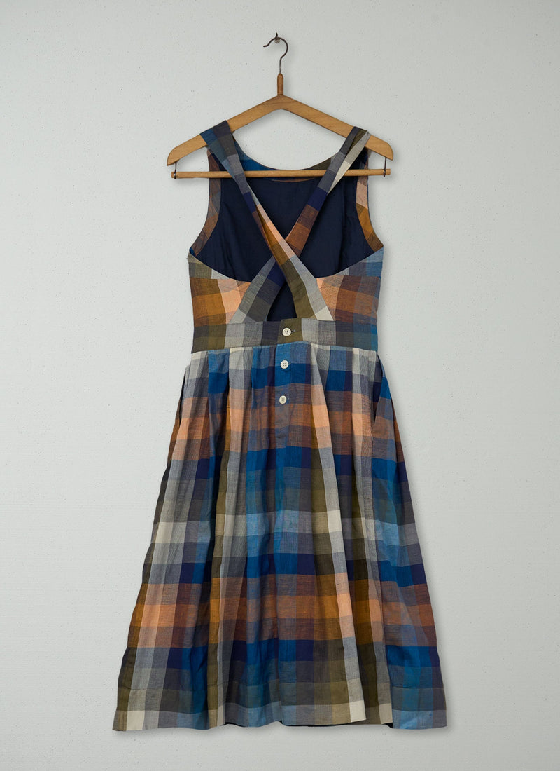Reworn Madras Check Dress Size 8 (1302) | Multi