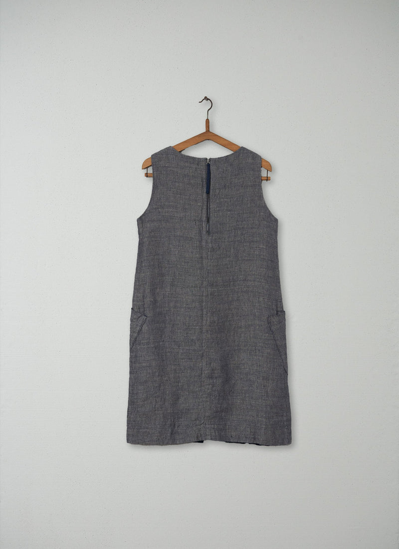 Reworn Sleeveless Dora Dress Size 10 (155) | Grey