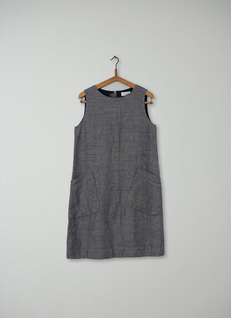 Reworn Sleeveless Dora Dress Size 10 (155) | Grey