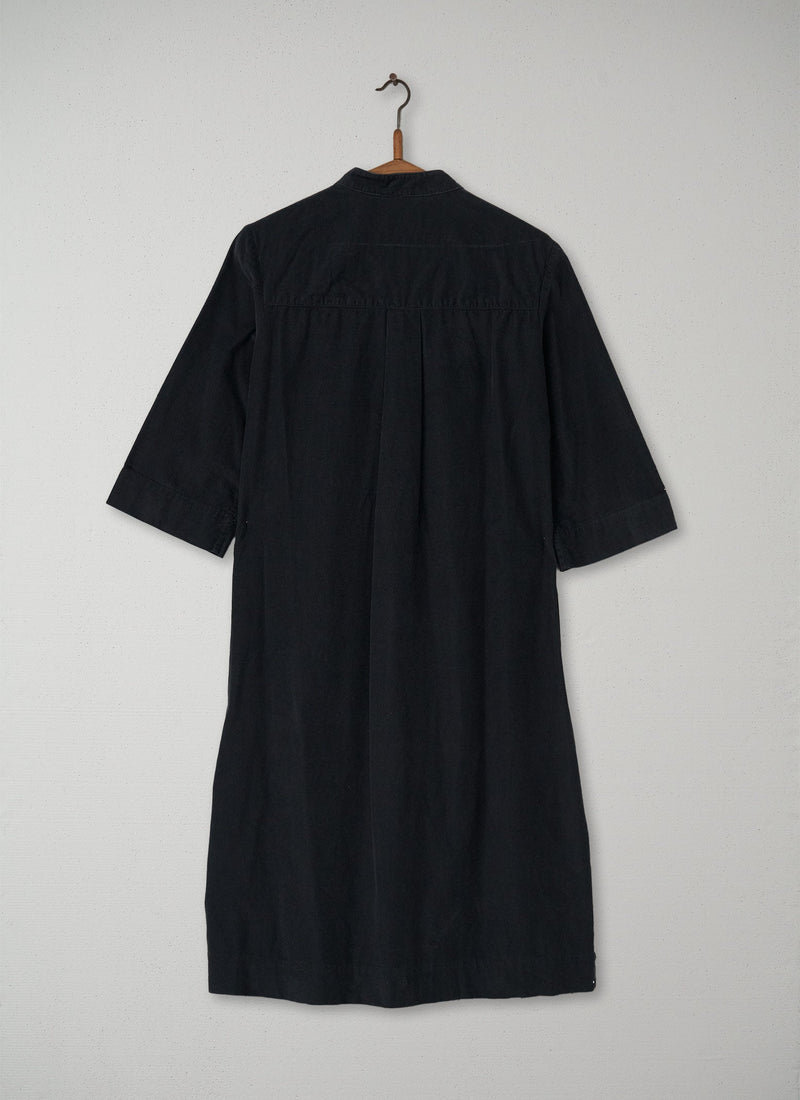 Reworn Needlecord Tunic Size 8 (074) | Black Olive