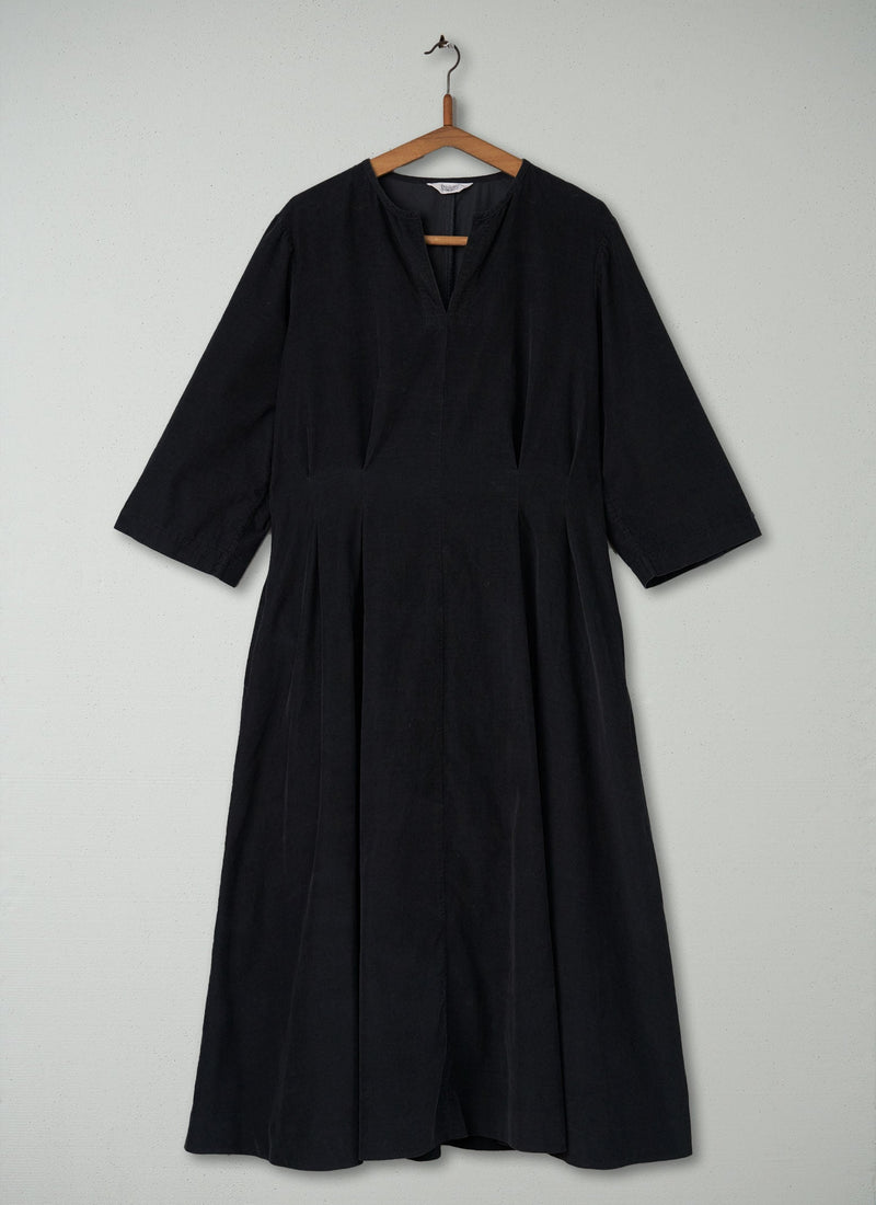 Reworn Needlecord Dress Size 10 (2193) | Black