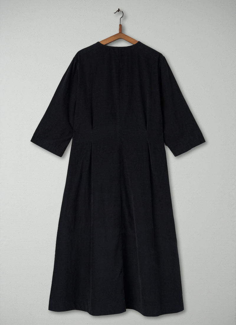 Reworn Needlecord Dress Size 16 (423) | Black