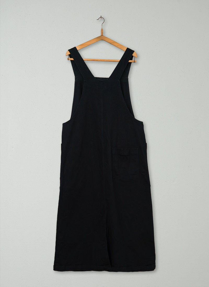Reworn Denim Pinafore Size 14 (1509) | Black