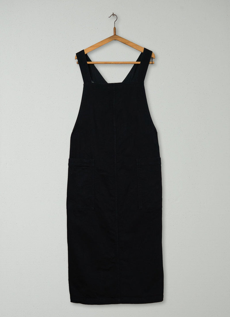 Reworn Denim Pinafore Size 14 (1509) | Black