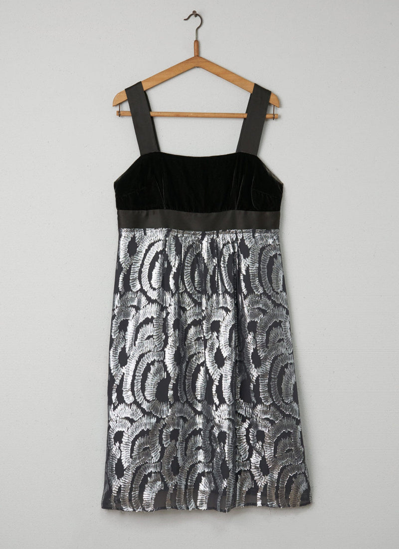 Reworn Viscose Silk Dress Size 14 (053) | Multi