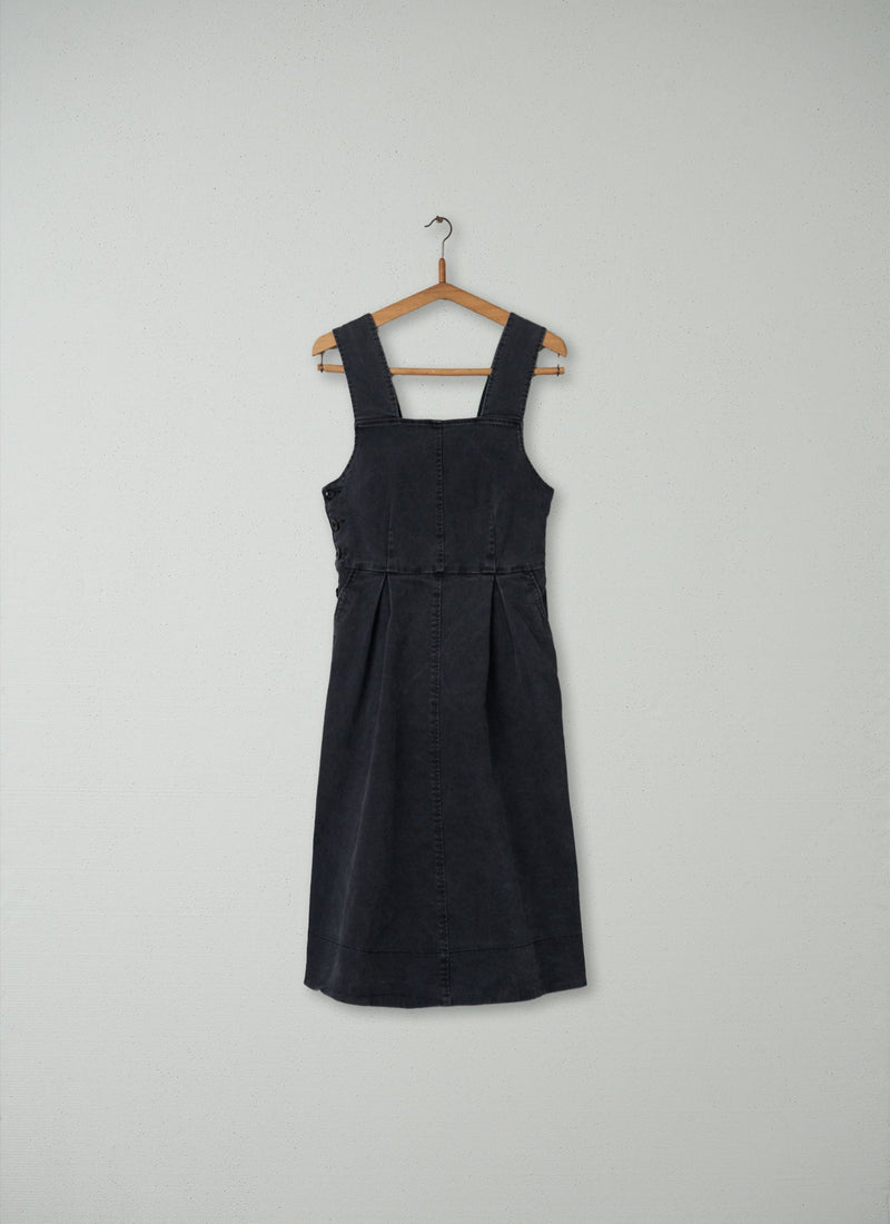 Reworn Fitted Pinafore Dress Size 6 (269) | Charcoal