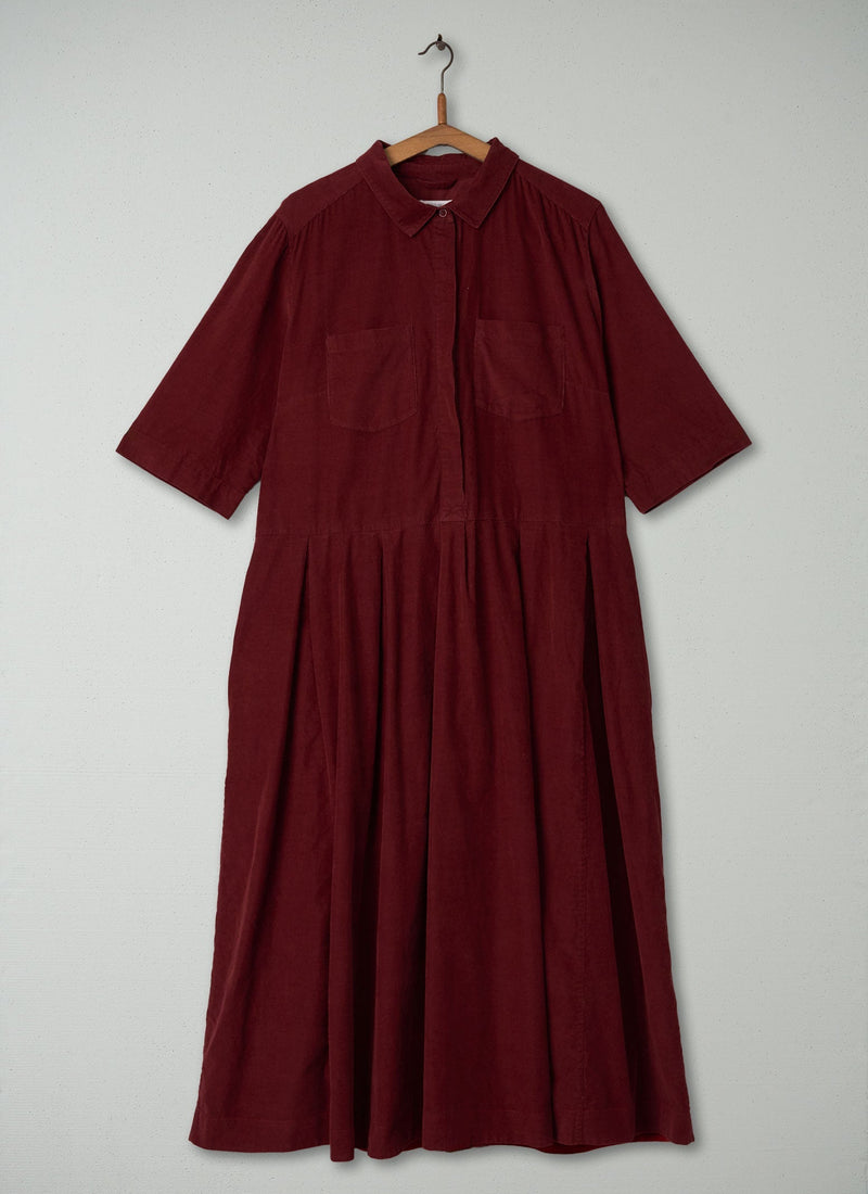 Reworn Needlecord Dress Size 18 (428) | Boysenberry