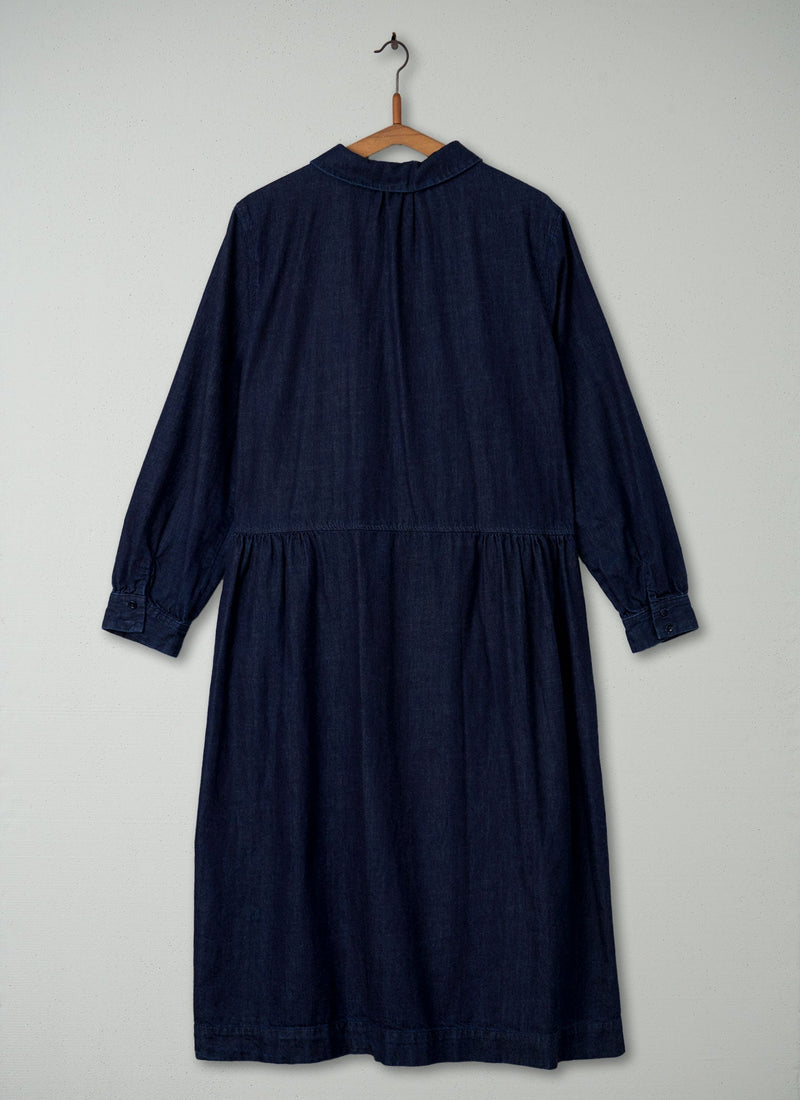 Reworn Denim Shirt Dress Size 16 (398) | Indigo
