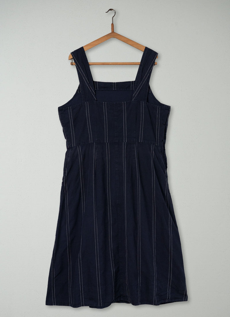 Reworn Fitted Pinafore Dress Size 18 Navy (492) | Navy